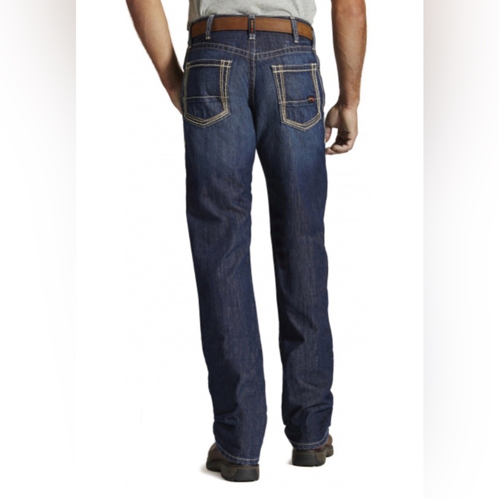 Men’s Ariat Flame Resistant M4 CAT 2 Bootcut Work Jeans‎ Relaxed Dark Wash